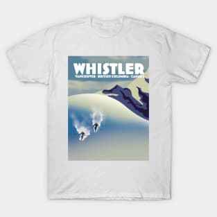 Whistler British Columbia Canada ski poster T-Shirt